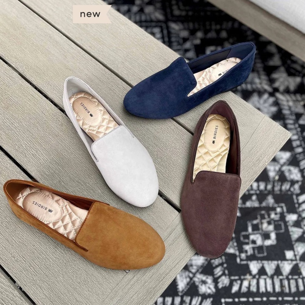 Birdies Taupe Loafers in “Shadow”